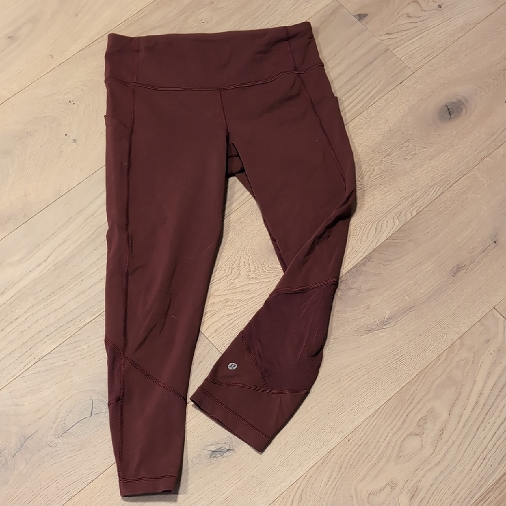 Lululemon Burgundy Cropped Leggings